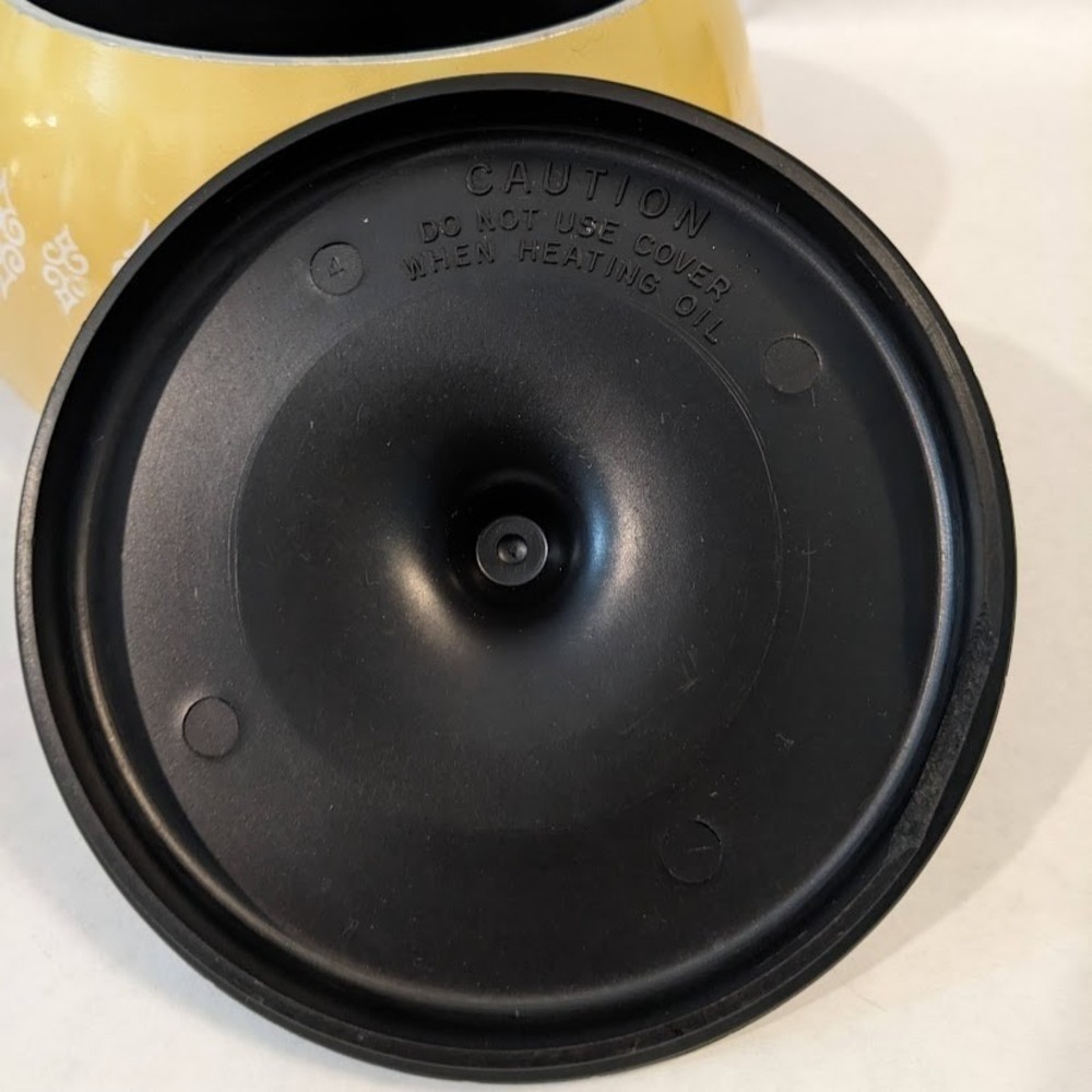 Vintage Oster Electric Fondue Pot Set Harvest Yellow 701-01A 6 Forks MCM Tested - Picture 3 of 16